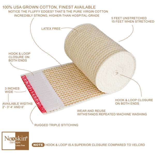 3" Elastic Compression Wrap (Free USA Shipping)